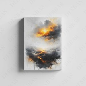 “Alovun Sükutu” – A4 ölçüdə kətan üzərində çap olunmuş sənət əsəri. Framonia kolleksiyasına məxsus bu əsər daxili gücü və enerjini simvolizə edir.