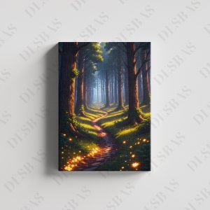 “İşıqlı Meşə Yolu” – A4 ölçüdə, kətan parça üzərində çap olunmuş sənət əsəri