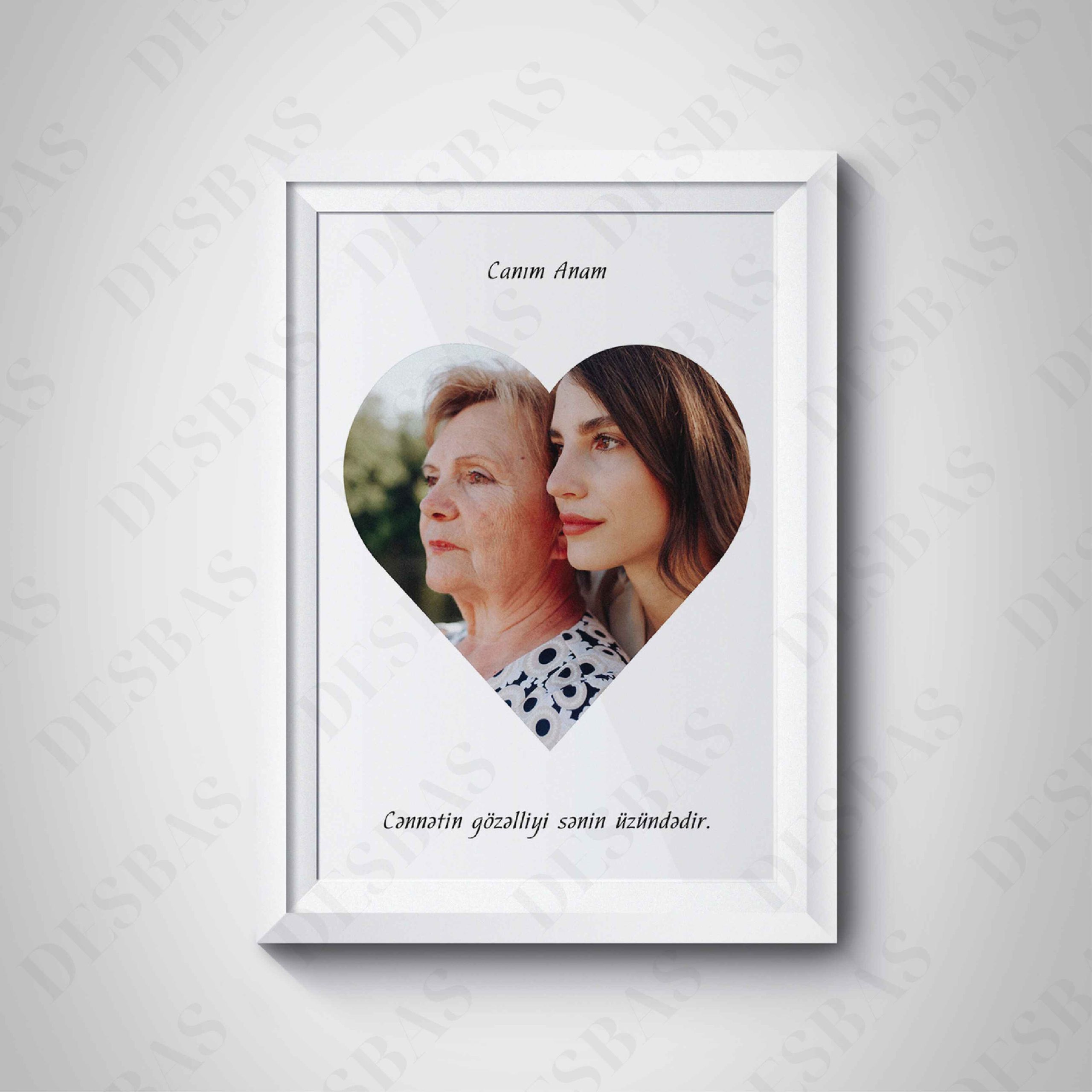 Canım Anam çərçivəli poster hədiyyəsi – ürəyinizdəki sevgini sözlərə və sənətə çevirən, A4 çərçivədə təqdim olunan xüsusi Memorita hədiyyə dizaynıdır.