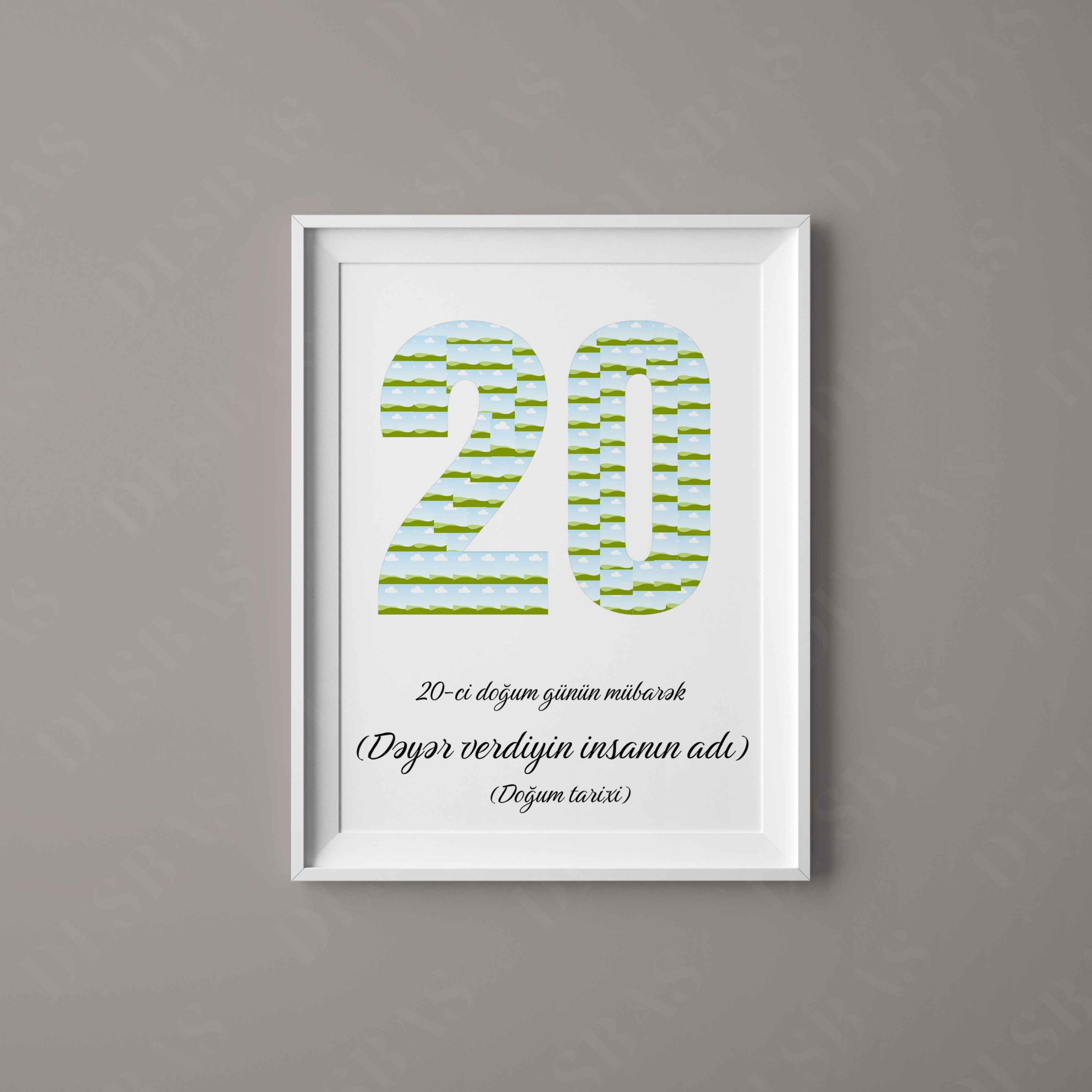 Xatirələrlə Doğum Günü Posteri (A4/A5 Çərçivəli, Memorita) - Görsel 3