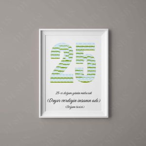 “Xatirələrlə Doğum Günü Posteri” – sevdiyinizin fotoları ilə hazırlanan, A4/A5 ölçülü fərdiləşdirilmiş çərçivəli poster. Memorita kolleksiyasına məxsusdur.